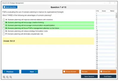 Cima E3 E3 - Strategic Management Practice test exam simulator test engine exam Prep practice test questions answers Image 7