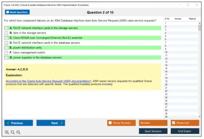 Oracle 1z0-902 Oracle Exadata Database Machine X9M Implementation Essentials Practice test exam simulator test engine exam Prep practice test questions answers Image 2