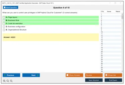 SAP C_C4C12_1811 SAP Certified Application Associate - SAP Sales Cloud 1811 Practice test exam simulator test engine exam Prep practice test questions answers Image 4