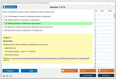 Cisco 700-703 Cisco Application Centric Infrastructure for Field Engineers Exam Practice test exam simulator test engine exam Prep practice test questions answers Image 7