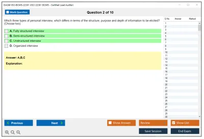 GAQM ISO-BCMS-22301 ISO 22301 BCMS - Certified Lead Auditor Practice test exam simulator test engine exam Prep practice test questions answers Image 2