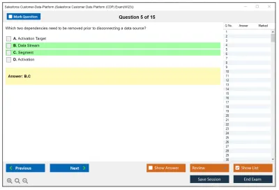 Salesforce Customer-Data-Platform Salesforce Customer Data Platform (CDP) Practice test exam simulator test engine exam Prep practice test questions answers Image 5