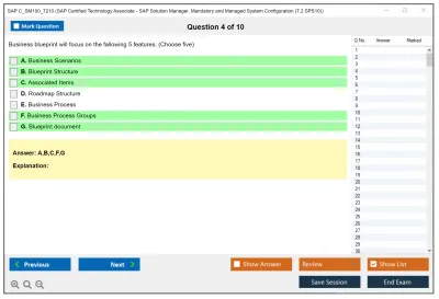 SAP C_SM100_7210 SAP Certified Technology Associate - SAP Solution Manager. Mandatory and Managed System Configuration (7.2 SPS10) Practice test exam simulator test engine exam Prep practice test questions answers Image 4