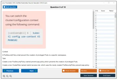 Linux Foundation CKS Certified Kubernetes Security Specialist (CKS) Practice test exam simulator test engine exam Prep practice test questions answers Image 9