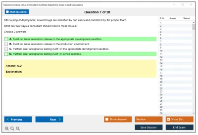 Salesforce Sales-Cloud-Consultant Salesforce Certified Sales Cloud Consultant Practice test exam simulator test engine exam Prep practice test questions answers Image 7