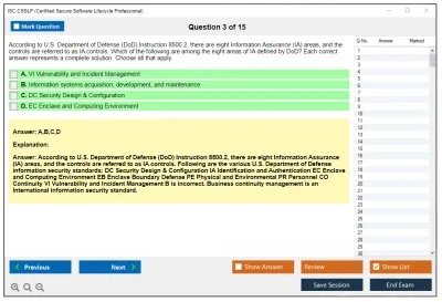 ISC2 CSSLP Certified Secure Software Lifecycle Professional Practice test exam simulator test engine exam Prep practice test questions answers Image 3