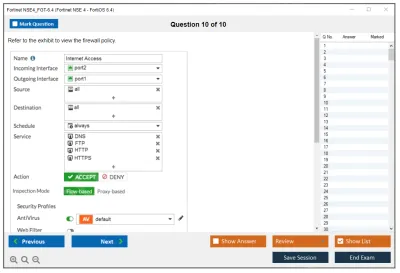 Fortinet NSE4_FGT-6.4 Fortinet NSE 4 - FortiOS 6.4 Practice test exam simulator test engine exam Prep practice test questions answers Image 10