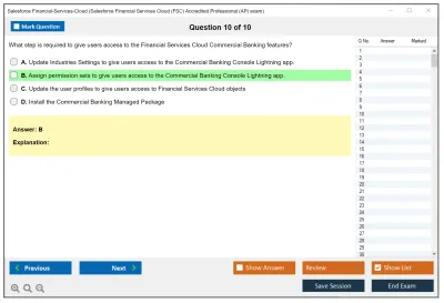 Salesforce Financial-Services-Cloud Salesforce Financial Services Cloud (FSC) Accredited Professional (AP) Practice test exam simulator test engine exam Prep practice test questions answers Image 10