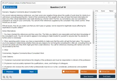 APA AICP American Institute of Certified Planners Exam Practice test exam simulator test engine exam Prep practice test questions answers Image 2