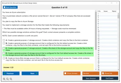 Microsoft AZ-304 Microsoft Azure Architect Design  Practice test exam simulator test engine exam Prep practice test questions answers Image 5