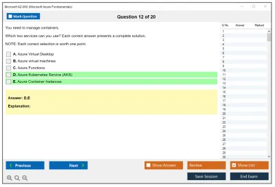 Microsoft AZ-900 Microsoft Azure Fundamentals Practice test exam simulator test engine exam Prep practice test questions answers Image 12