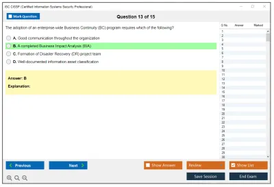 ISC2 CISSP Certified Information Systems Security Professional (CISSP) Practice test exam simulator test engine exam Prep practice test questions answers Image 13