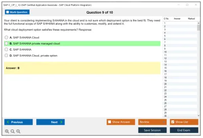 SAP C_CP_I_12 SAP Certified Application Associate - SAP Cloud Platform Integration Practice test exam simulator test engine exam Prep practice test questions answers Image 9