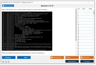 Fortinet NSE7_EFW-7.0 Fortinet NSE 7 - Enterprise Firewall 7.0 Practice test exam simulator test engine exam Prep practice test questions answers Image 3