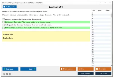Salesforce CPQ-Specialist Salesforce Certified CPQ Specialist Practice test exam simulator test engine exam Prep practice test questions answers Image 3