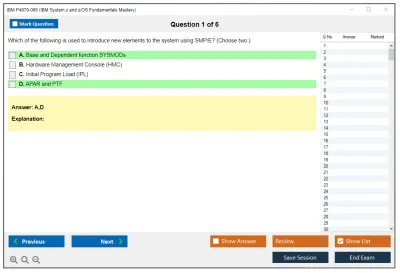 IBM P4070-005 IBM System z and z/OS Fundamentals Mastery Practice test exam simulator test engine exam Prep practice test questions answers Image 1