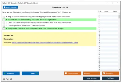 NetSuite ERP-Consultant NetSuite ERP Consultant Exam Practice test exam simulator test engine exam Prep practice test questions answers Image 2