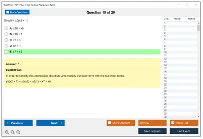 Test Prep HSPT-Test High School Placement Test Practice test exam simulator test engine exam Prep practice test questions answers Image 19