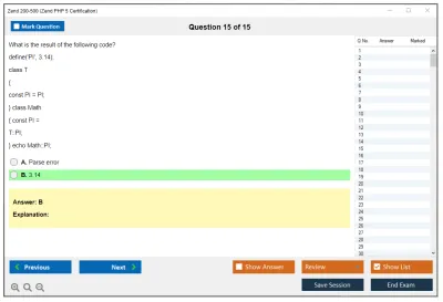 Zend 200-500 Zend PHP 5 Certification Practice test exam simulator test engine exam Prep practice test questions answers Image 15