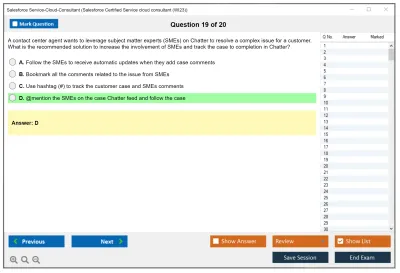 Salesforce Service-Cloud-Consultant Salesforce Certified Service Cloud Consultant Practice test exam simulator test engine exam Prep practice test questions answers Image 19