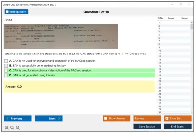 Juniper JN0-636 Security, Professional (JNCIP-SEC) Practice test exam simulator test engine exam Prep practice test questions answers Image 2