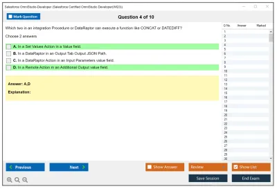 Salesforce OmniStudio-Developer Salesforce Certified OmniStudio Developer Practice test exam simulator test engine exam Prep practice test questions answers Image 4
