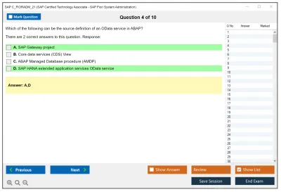 SAP C_FIORADM_21 SAP Certified Technology Associate - SAP Fiori System Administration Practice test exam simulator test engine exam Prep practice test questions answers Image 4