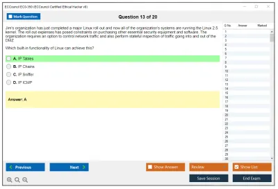 ECCouncil EC0-350 Ethical Hacking and Countermeasures V8 Practice test exam simulator test engine exam Prep practice test questions answers Image 13