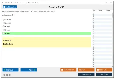 Cisco 010-151 Supporting Cisco Datacenter Networking Devices Practice test exam simulator test engine exam Prep practice test questions answers Image 9