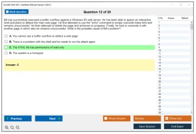 GAQM CEH-001 Certified Ethical Hacker (CEH) Practice test exam simulator test engine exam Prep practice test questions answers Image 12