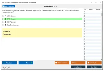 IBM C9530-001 IBM Integration Bus v10.0 Solution Development Practice test exam simulator test engine exam Prep practice test questions answers Image 4