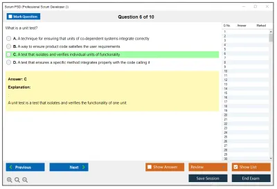 Scrum PSD Professional Scrum Developer I (PSD 1) Practice test exam simulator test engine exam Prep practice test questions answers Image 6