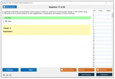 Huawei H11-861_V2.0 HCIP-Video Conference V2.0 Practice test exam simulator test engine exam Prep practice test questions answers Image 17