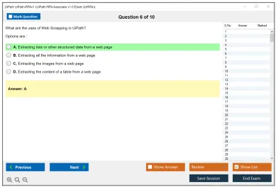 UiPath UiPath-RPAv1 UiPath RPA Associate v1.0 Exam (UiRPA) Practice test exam simulator test engine exam Prep practice test questions answers Image 6