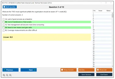 BCS TTA1 ISTQB-BCS Certified Tester Advanced Level- Technical Test Analyst (2012) Practice test exam simulator test engine exam Prep practice test questions answers Image 5