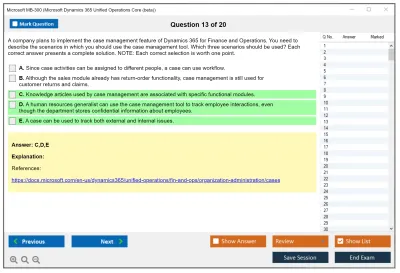 Microsoft MB-300 Microsoft Dynamics 365: Core Finance and Operations Practice test exam simulator test engine exam Prep practice test questions answers Image 13