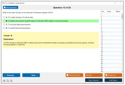 ISC2 CC Certified in Cybersecurity Practice test exam simulator test engine exam Prep practice test questions answers Image 12