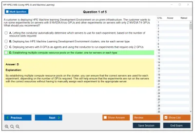 HP HPE2-N69 Using HPE AI and Machine Learning Practice test exam simulator test engine exam Prep practice test questions answers Image 1