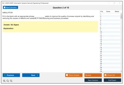 ISC2 CISSP-ISSEP Information Systems Security Engineering Professional Practice test exam simulator test engine exam Prep practice test questions answers Image 2