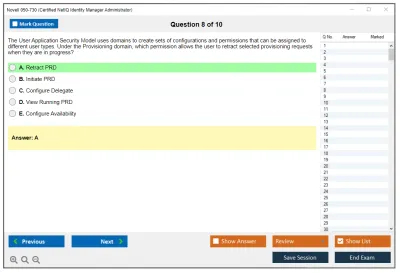 Novell 050-730 Certified NetIQ Identity Manager Administrator Practice test exam simulator test engine exam Prep practice test questions answers Image 8