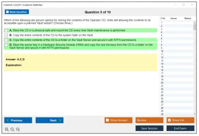 CyberArk CAU201 CyberArk Defender Practice test exam simulator test engine exam Prep practice test questions answers Image 5