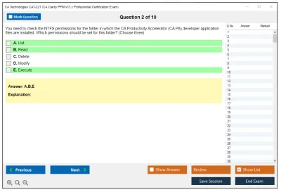 CA Technologies CAT-221 CA Clarity PPM v13.x Professional Certification Exam Practice test exam simulator test engine exam Prep practice test questions answers Image 2