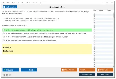 VMware 2V0-31.19 Professional VMware vRealize Automation 7.6 Practice test exam simulator test engine exam Prep practice test questions answers Image 8
