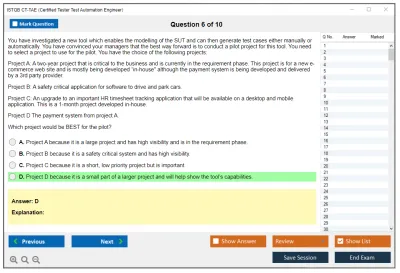 ISTQB CT-TAE Certified Tester Test Automation Engineer Practice test exam simulator test engine exam Prep practice test questions answers Image 6