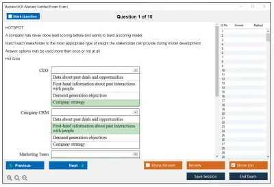 Marketo MCE Marketo Certified Expert Exam Practice test exam simulator test engine exam Prep practice test questions answers Image 1