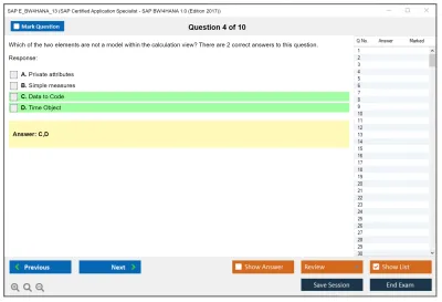 SAP E_BW4HANA_13 SAP Certified Application Specialist - SAP BW/4HANA 1.0 (Edition 2017) Practice test exam simulator test engine exam Prep practice test questions answers Image 4