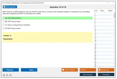 Cisco 300-625 Implementing Cisco Storage Area Networking (DCSAN) Practice test exam simulator test engine exam Prep practice test questions answers Image 10