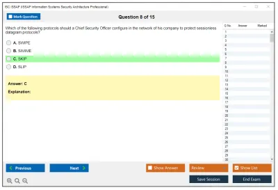 ISC2 ISSAP ISSAP Information Systems Security Architecture Professional Practice test exam simulator test engine exam Prep practice test questions answers Image 8