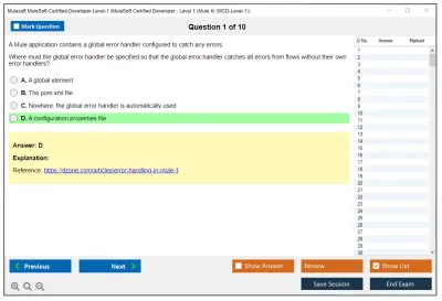 Mulesoft MuleSoft-Certified-Developer-Level-1 MuleSoft Certified Developer - Level 1 (Mule 4) Practice test exam simulator test engine exam Prep practice test questions answers Image 1