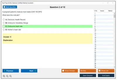 Test Prep NCMA National Certified Medical Assistant Practice test exam simulator test engine exam Prep practice test questions answers Image 2